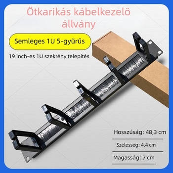 Szekrénybe szerelhető kábelkezelő keret kefével, műanyagból, modell 017, hálózati kábelekhez