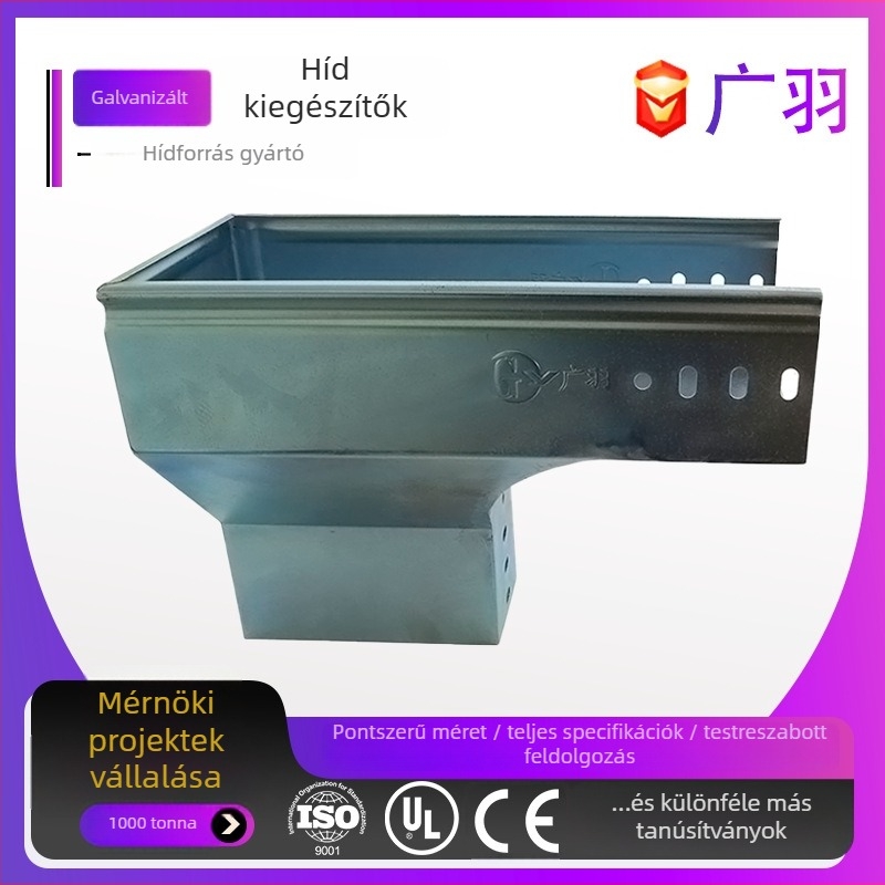 Létra típusú kábelhíd horonyos kialakítású, Guangyu, műanyag spray bevonat, testreszabható, ISO 9001:2000