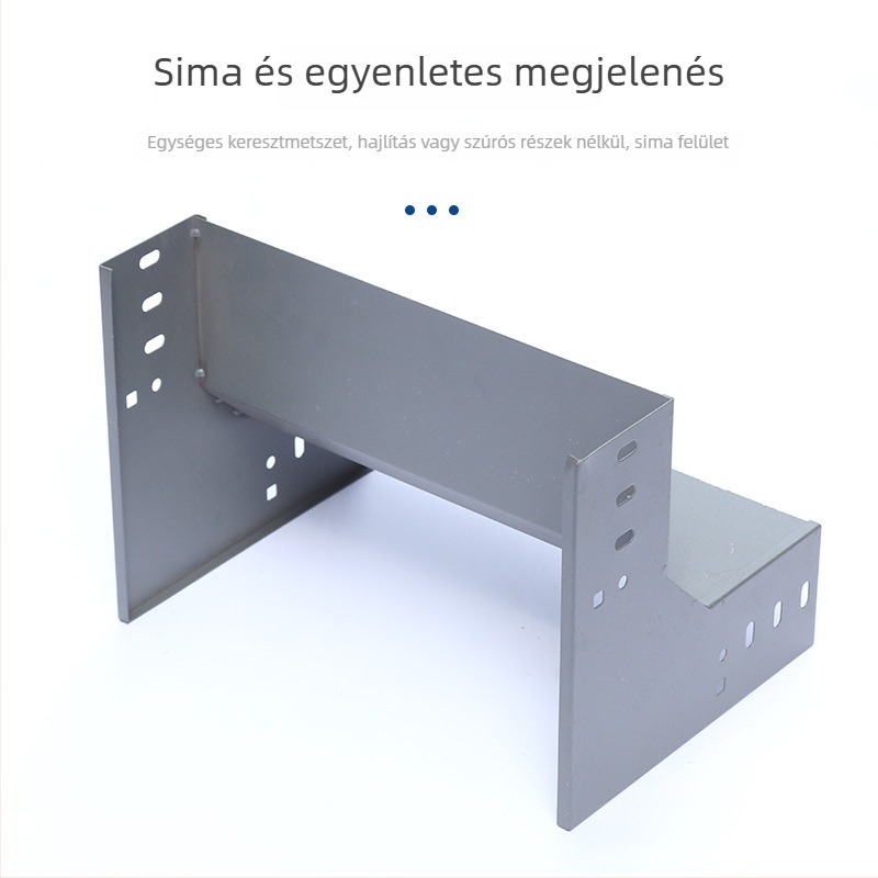Spray-bevonatú galvanizált híd-tartó, vezetékcsatorna típusú, elektromos szereléshez