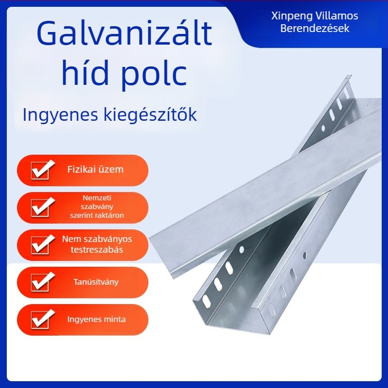 Tűzálló groove-típusú galvanizált kábelhíd spray-bevonattal az energiaátvitelhez