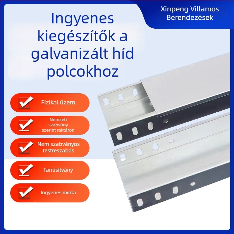 Tűzálló groove-típusú galvanizált kábelhíd spray-bevonattal az energiaátvitelhez
