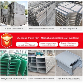 Alumíniumötvözet kábelcsatorna, testreszabható, anyag: alumíniumötvözet, hídtípusok: árok/létra/paléta