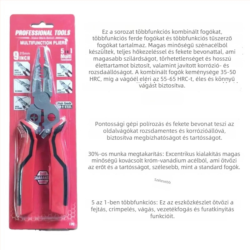 Qi lu Vezetékek csupaszító és crimpelő készlet – króm-vanádium acél kovácsolt, 1 készlet, Nemzeti rendszer, Háztartási használat