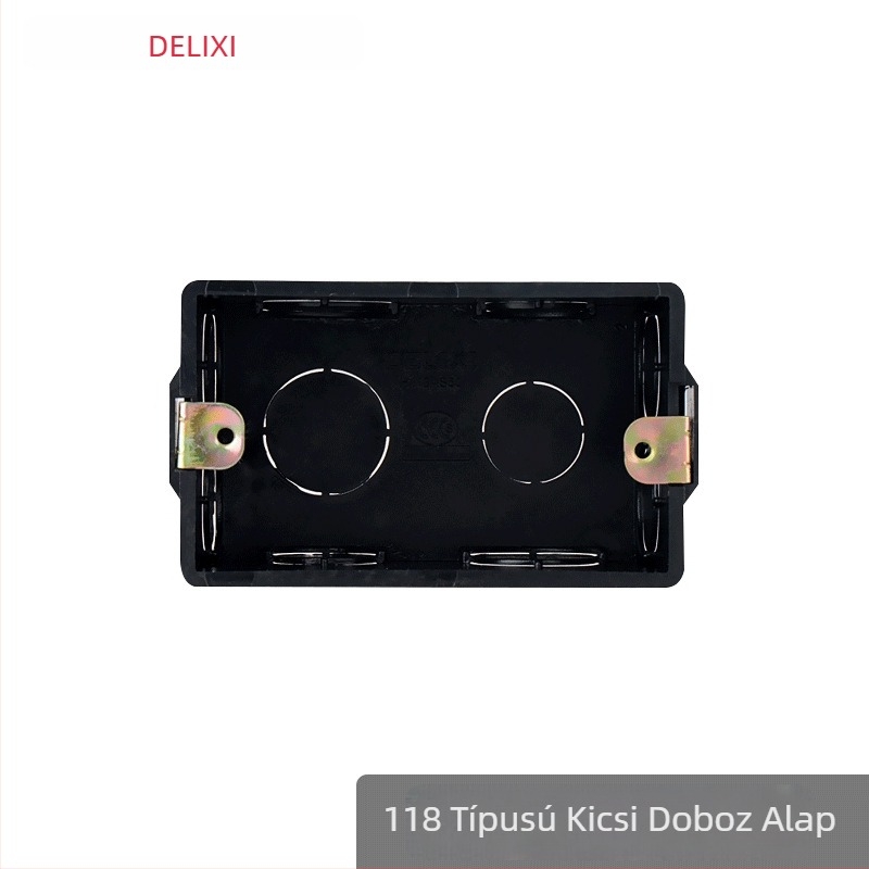 DELIXI ELECTRIC 118 Típus 86 alsó doboz rejtett szereléshez, téglalap alakú kötődoboz nylon burkolattal