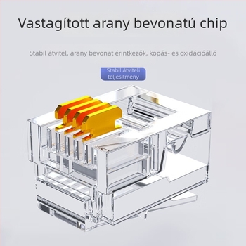 Telefonos kristályfej RJ11 6P4C HT-6P4C, HAILE – telefonkábelekhez, patch panelhez és ADSL osztóhoz