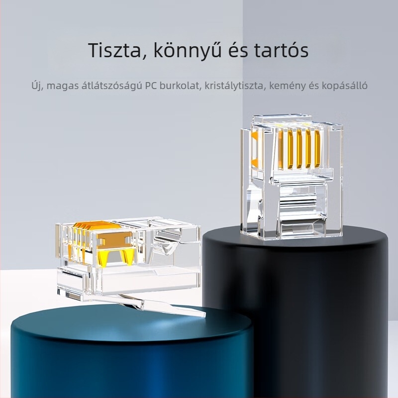 Telefonos kristályfej RJ11 6P4C HT-6P4C, HAILE – telefonkábelekhez, patch panelhez és ADSL osztóhoz