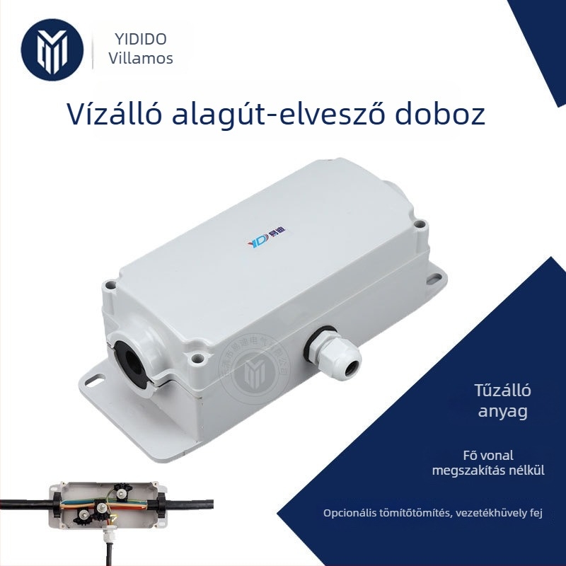 IP65 vízálló kábelcsatlakozó doboz alagutak és metró világításához, T-alakú elágazás és átszúró csipesz