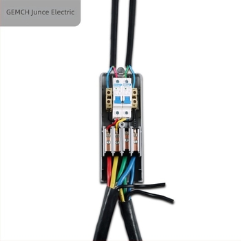 EKM2035 Utcai lámpa csatlakozódoboz, háromfázisú négyvezetékes, 4 áramkör, biztosíték, IP54, 150 A