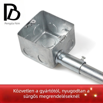 Fém rejtett csatlakozódoboz elektromos vezetékekhez, rejtett szerelésű sorozat, termékkód 011