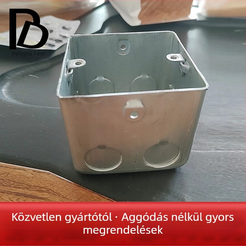 Fém rejtett csatlakozódoboz elektromos vezetékekhez, rejtett szerelésű sorozat, termékkód 011
