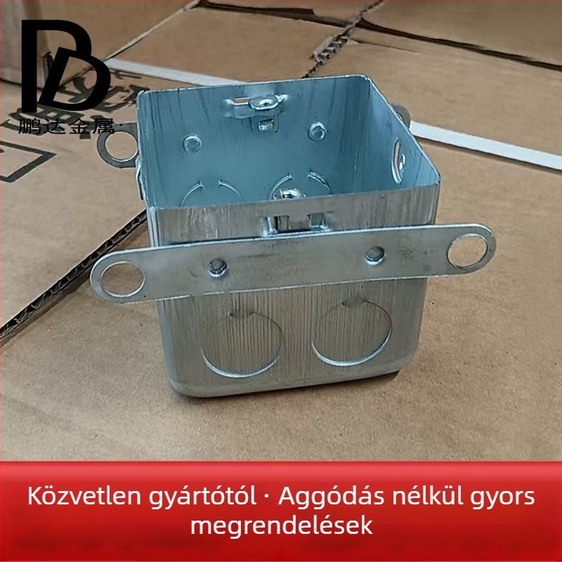 Fém rejtett csatlakozódoboz elektromos vezetékekhez, rejtett szerelésű sorozat, termékkód 011