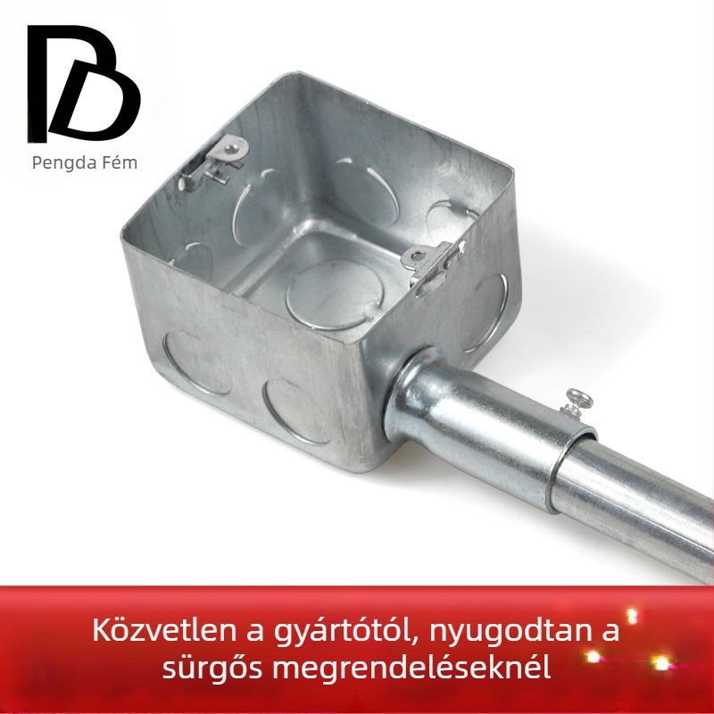 Fém rejtett csatlakozódoboz elektromos vezetékekhez, rejtett szerelésű sorozat, termékkód 011