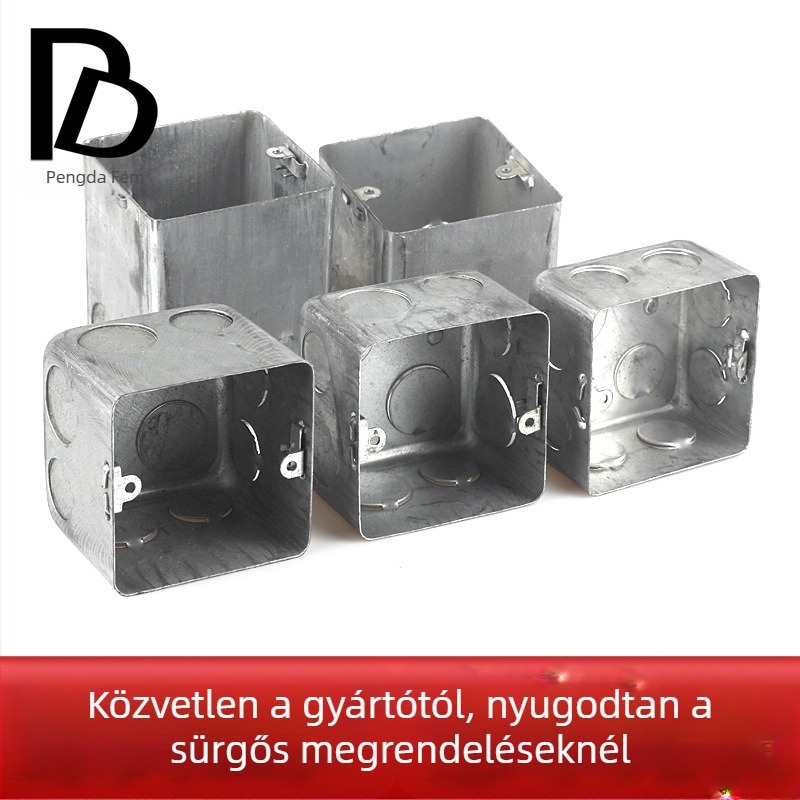 Fém rejtett csatlakozódoboz elektromos vezetékekhez, rejtett szerelésű sorozat, termékkód 011