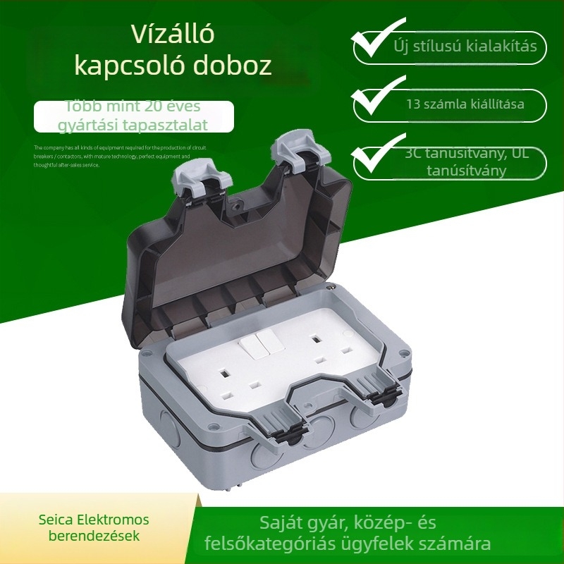 Seicad BG sorozat vízálló műanyag kábelcsatlakozó doboz, termékkód 01
