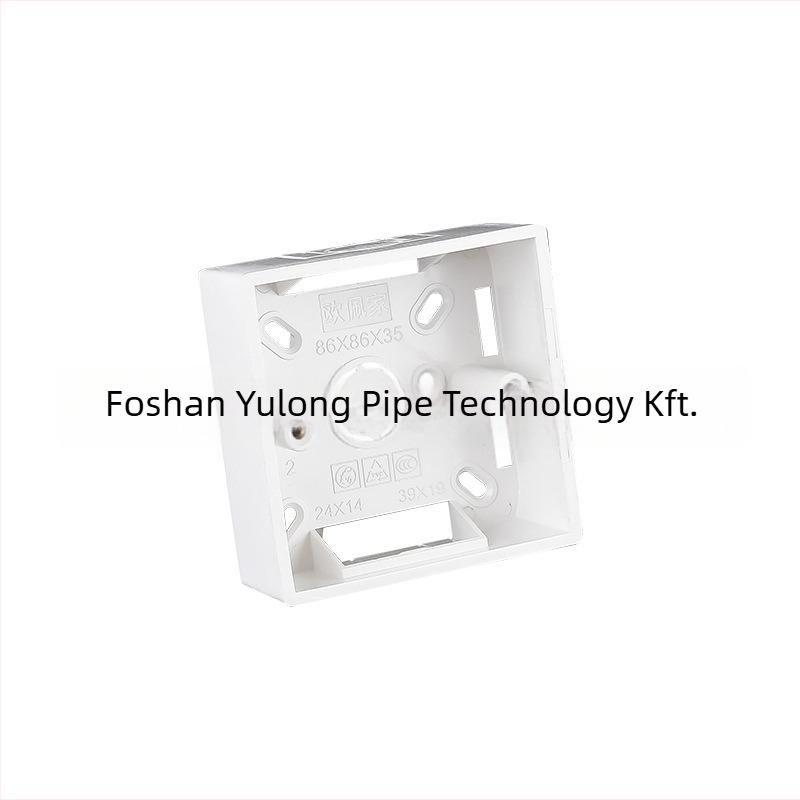 YLONG PVC vastagított 86 típusú kapcsoló- és dugaszolópanel felületre szerelt hátoldali dobozzal