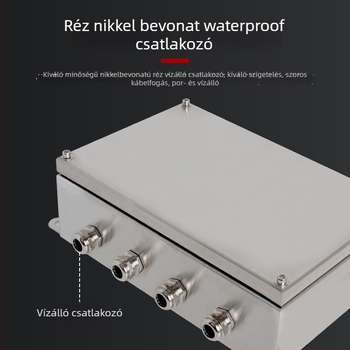 304 rozsdamentes acél IP65 kültéri vízálló csatlakozó doboz, falra szerelhető