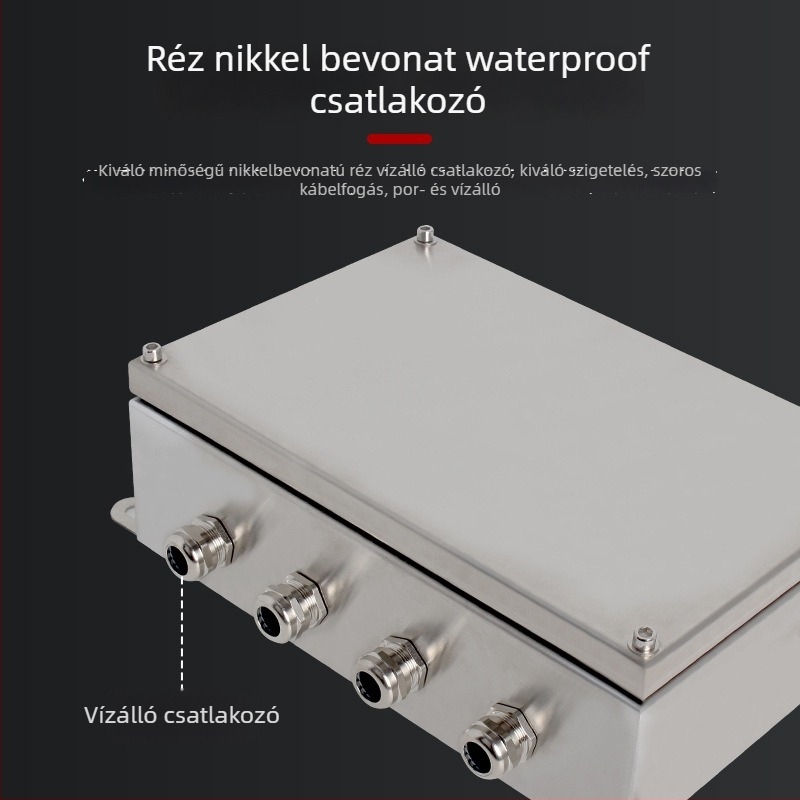 304 rozsdamentes acél IP65 kültéri vízálló csatlakozó doboz, falra szerelhető