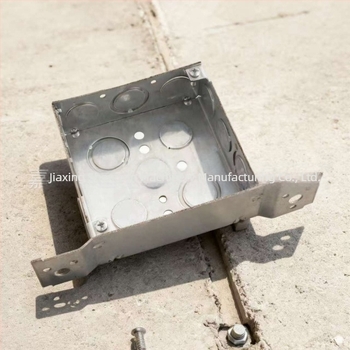 American Standard 52151 Hegesztett fémdoboz csatlakozódobozhoz, 4x4, galvanizált lemez, 1-1/2 hüvelyk mélység, tartóval