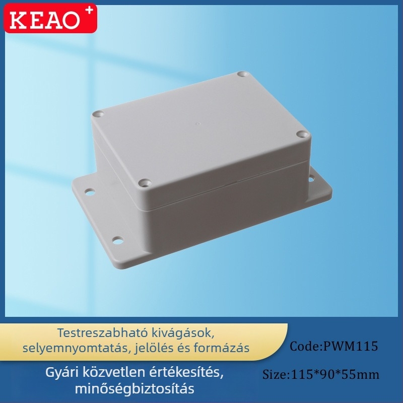 NBKEAO PWM115 ABS vízálló csatlakozó doboz beltéri és kültéri elektromos és kommunikációs berendezésekhez