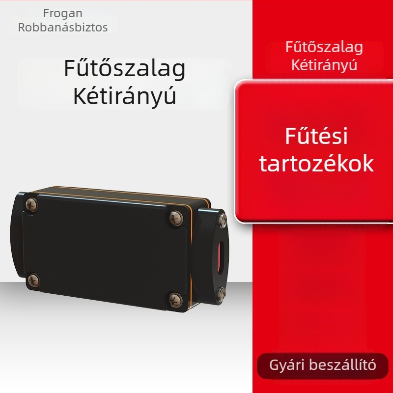 Fűtőszalag csatlakozódoboz, kétutas, egyenes típus, fűtőszalag kiegészítők