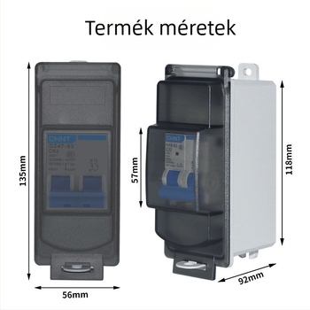 KOO Kültéri utcai világítás csatlakozó doboz vízálló kapcsolóval
