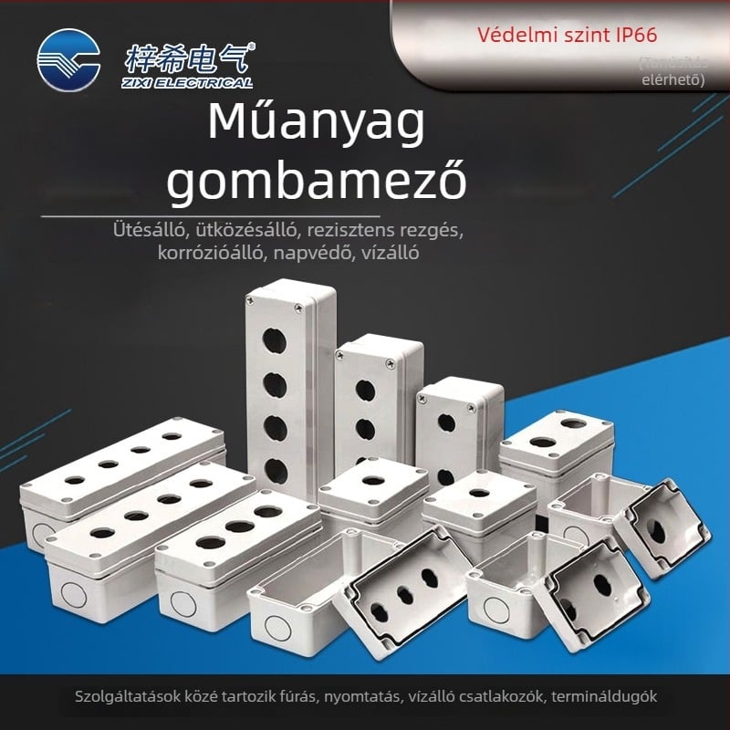 Műanyag gombos doboz ZX-AGS, vízálló, ZIXI ELECTRICAL