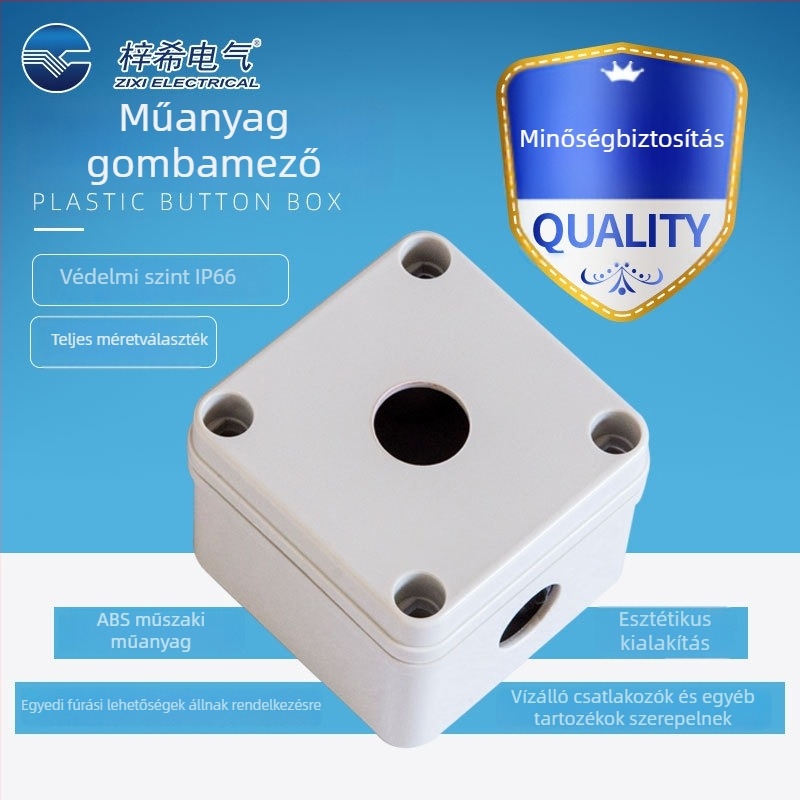 Műanyag gombos doboz ZX-AGS, vízálló, ZIXI ELECTRICAL
