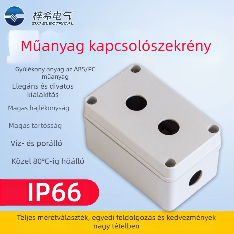 Műanyag gombos doboz ZX-AGS, vízálló, ZIXI ELECTRICAL