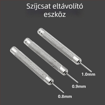 Órásjavító szerszámkészlet: toknyitó, szíj eltávolító, szíj állító, csapütő, kis kalapács, rozsdamentes acél — márka Xing wei qiang