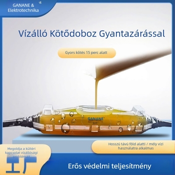 Ragasztóinjekcióval vízálló kapcsolódoboz külső közvilágításhoz, víz alatt eltemetve, IP68, GNDT-Z01, 1,5–300 mm² alacsony feszültségű kábelekhez