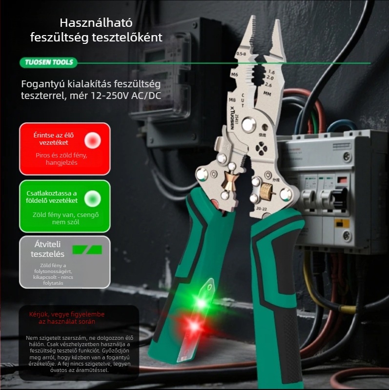 Ipari szintű többfunkciós elektromos huzalvágó, osztó és összecsukható toll, állítható tekercselés és nagy nyílású vágó