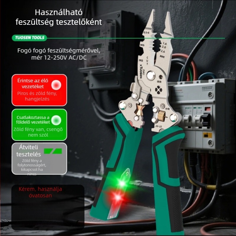 Ipari szintű többfunkciós elektromos huzalvágó, osztó és összecsukható toll, állítható tekercselés és nagy nyílású vágó