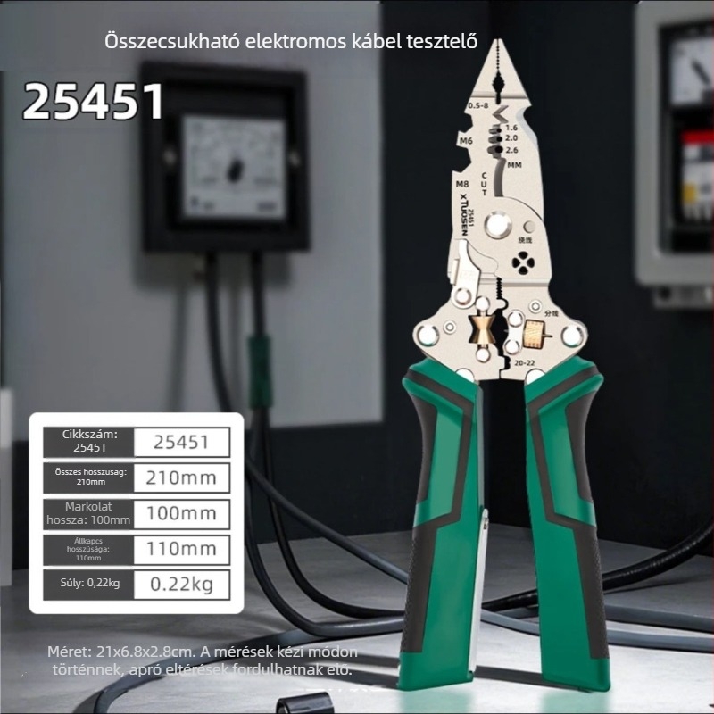 Ipari szintű többfunkciós elektromos huzalvágó, osztó és összecsukható toll, állítható tekercselés és nagy nyílású vágó