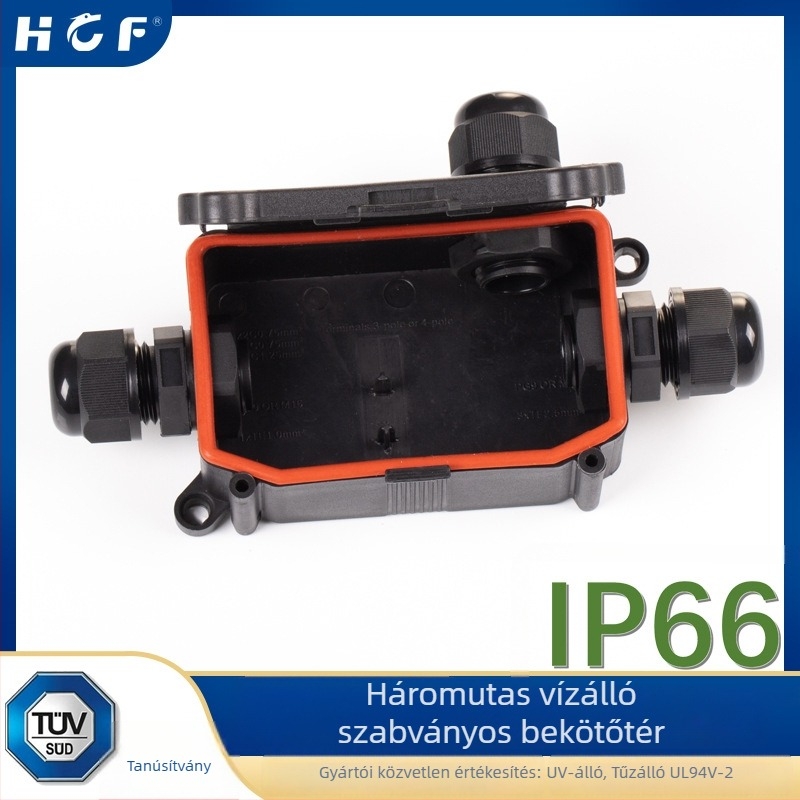 HCF B706-3P IP66 vízálló kültéri csatlakozó doboz, 3 pólus