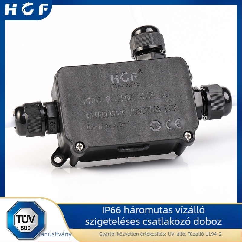 HCF B706-3P IP66 vízálló kültéri csatlakozó doboz, 3 pólus