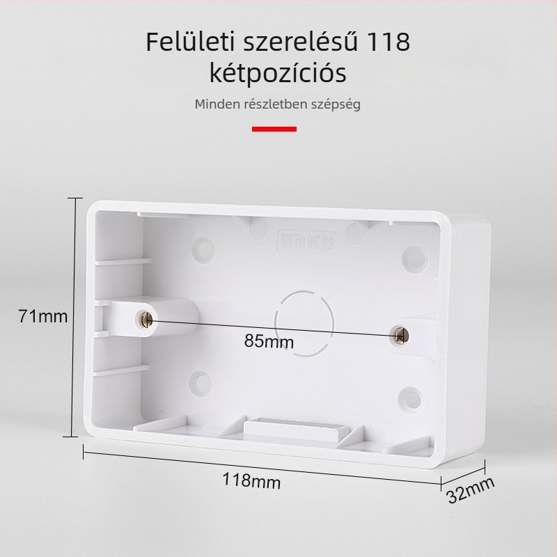 Benyou Univerzális kapcsoló- és aljzatbekötő doboz, típus 118/86, 1–4 pozíció