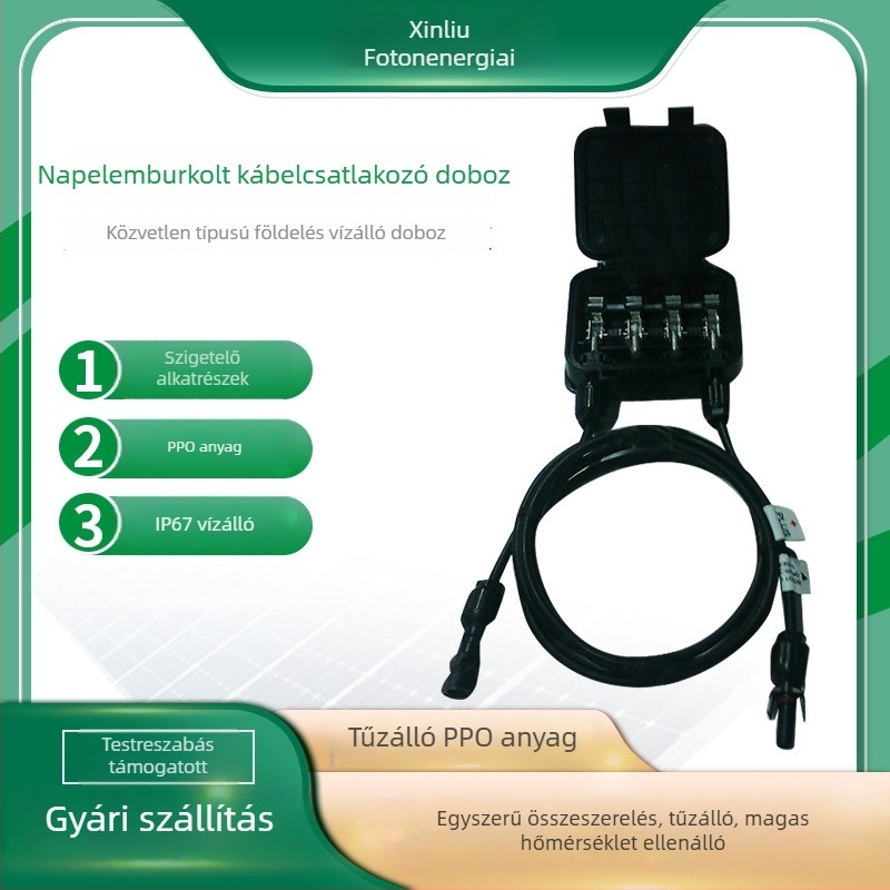 New Willow A4 csatlakozó doboz, ragasztóval töltött, IP67 vízálló, föld alatti, napelemekhez