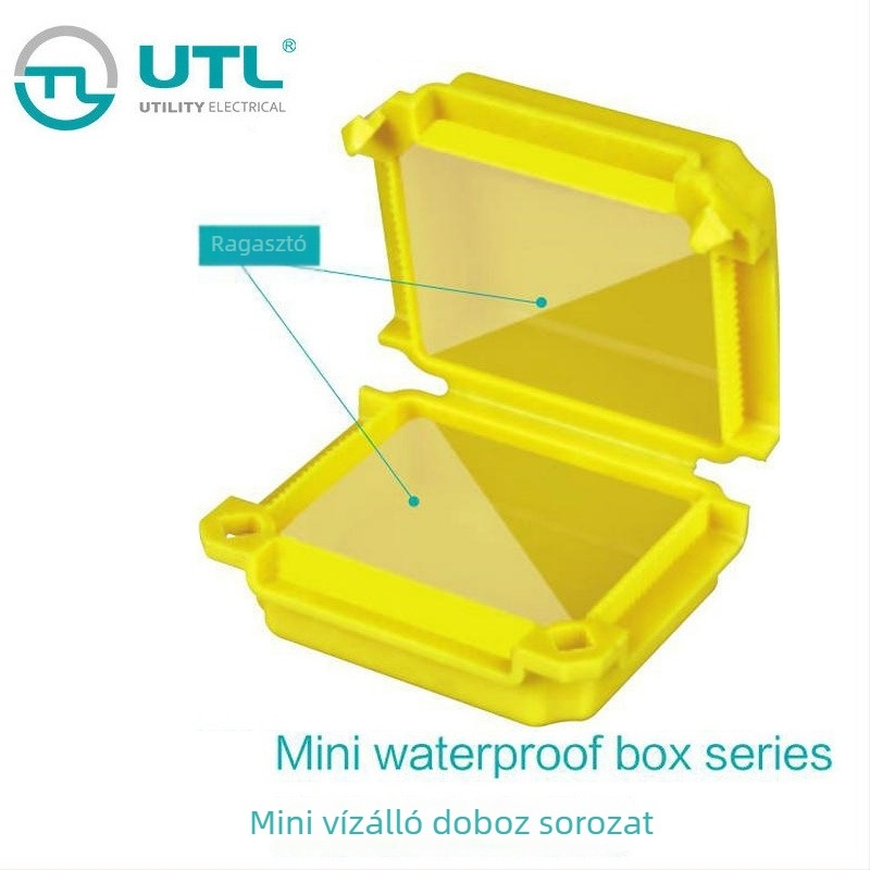 Újrahasználható mini vízálló doboz WPB01, IP68, PA66 burkolat, PA66 fedél