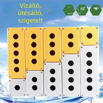LA37 LA38 Gombkapcsoló vezérlődoboz vészleállítással, vízálló gombnyomó–indikátor doboz, műanyag elektromos doboz