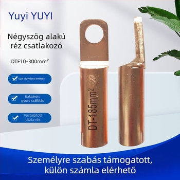 DTF10-300 Réz átmeneti terminál, négyszögletes fej, levegőnyílásos, RoHS