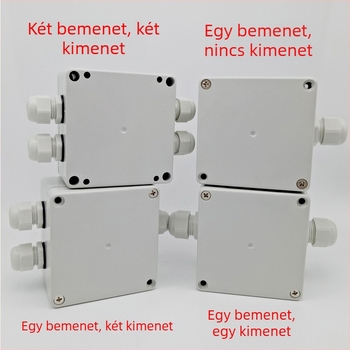 Kültéri vízálló elosztó doboz terminállal, 83×81×56 mm, 1 bemenet és 2 kimenet