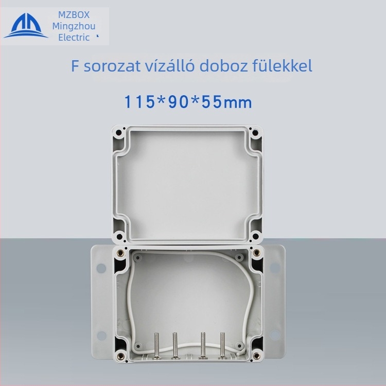 ABS műanyag kapcsolódoboz, kültéri vízálló, füllel a szereléshez, Mingzhou