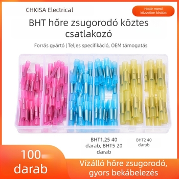 Hőszűkítő cső vezetékekhez, középső összekötő, krimp terminál adapter