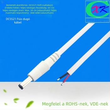 DC5521 8-portos tápegység elosztó doboz LED világításhoz 2.1×5.5 mm csatlakozóval
