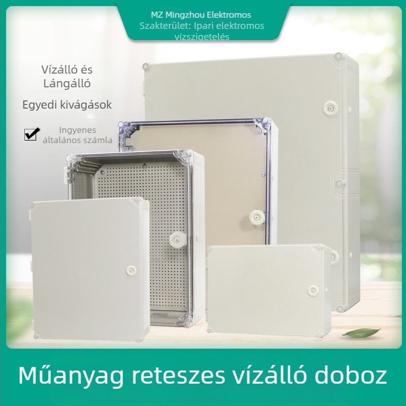 Ming Zhou beltéri és kültéri műanyag zárható, vízálló elosztó- és vezérlődoboz, tűzálló és korrózióálló kivitel