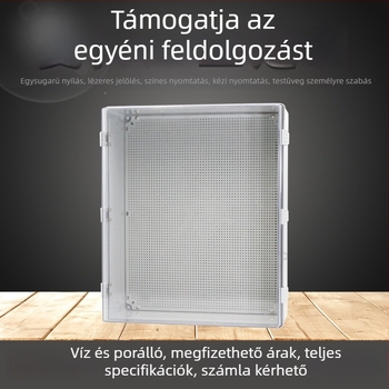 ABS műanyag átlátszó vízálló kültéri megfigyelő- és tápegység berendezéshez, szigetelt csatlakozódoboz