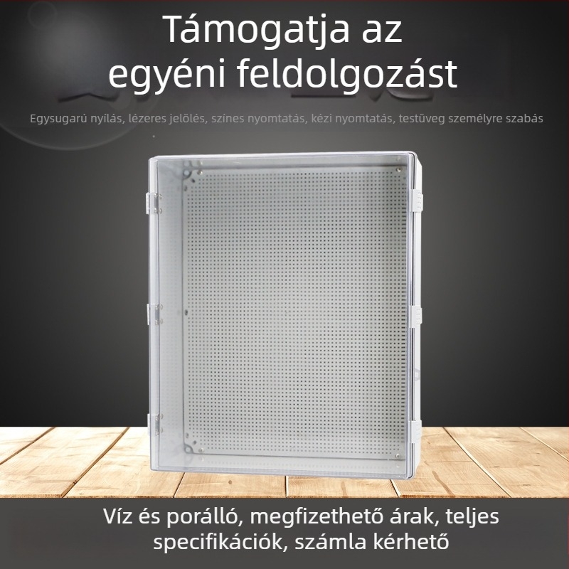 ABS műanyag átlátszó vízálló kültéri megfigyelő- és tápegység berendezéshez, szigetelt csatlakozódoboz