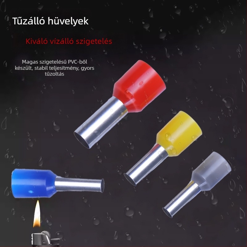 VE cső típusú szigetelt terminálblokk készlet pin típusú terminálokkal és kapcsolóval