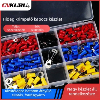 200 db RV-típusú hidegpréselésű terminál készlet előre szigetelt vezetékvégekkel