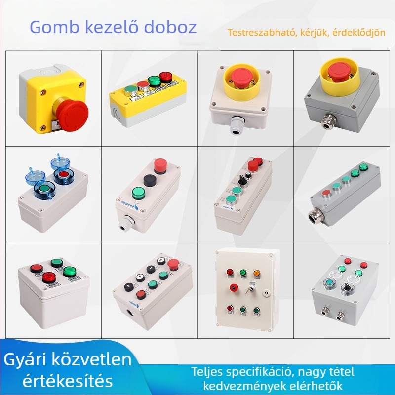 SA-3L-0818 Gombműködtető doboz, műanyag csatlakozó doboz mechanikus gomb állomáshoz és vezérlőszekrényekhez